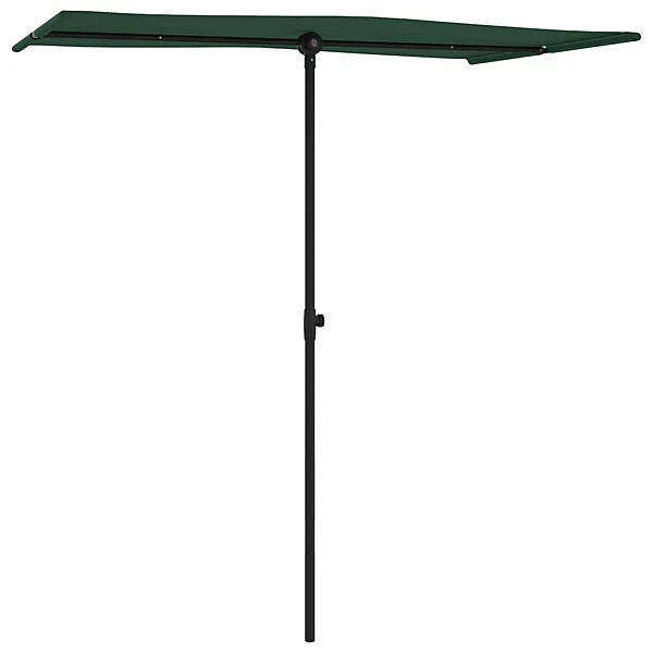 Parasol mobilier de jardin d'exterieur avec aluminium vert Helloshop26