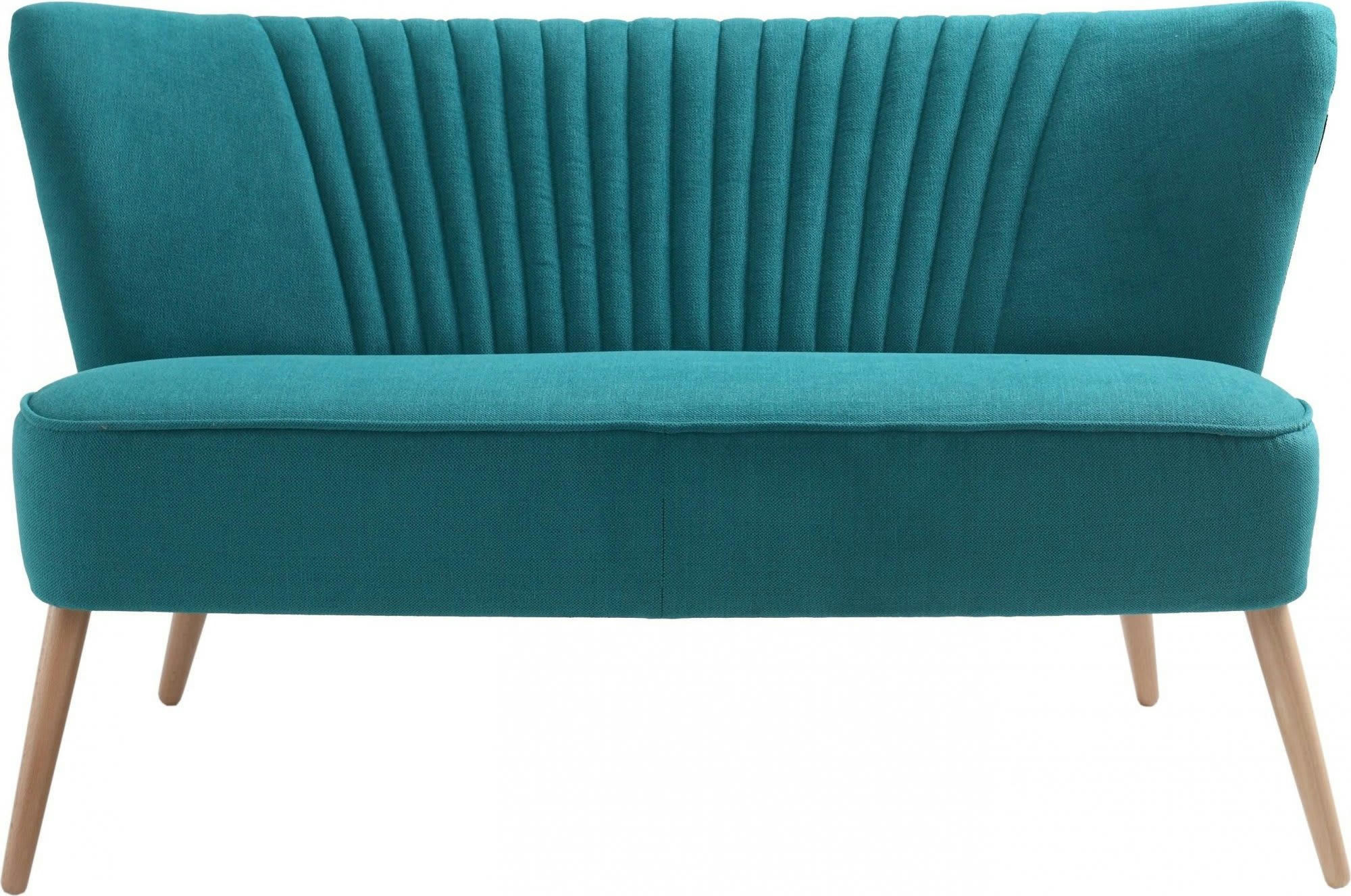 HARRY - Canapé fixe Tissu Bleu H. assise 41 cm rembourré