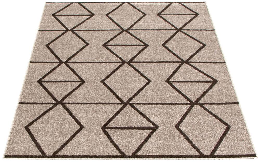 ECARPET Ana Indoor Geometric Area Rug, Grey/Brown, Assorted Sizes