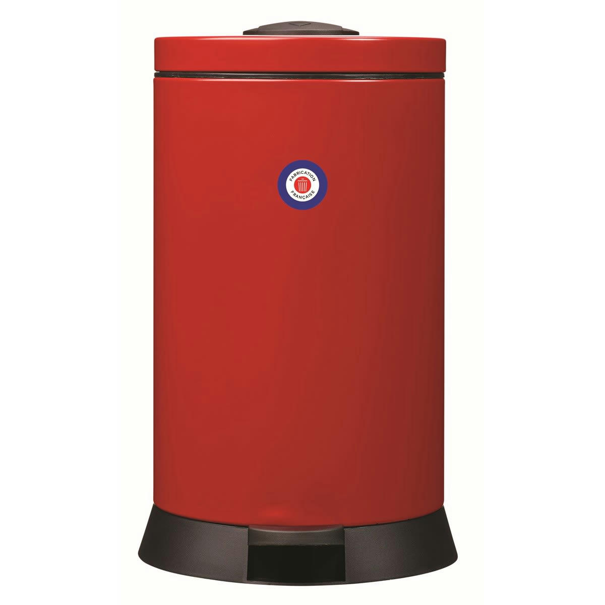 MAGIC - Poubelle 20L en Métal Rouge