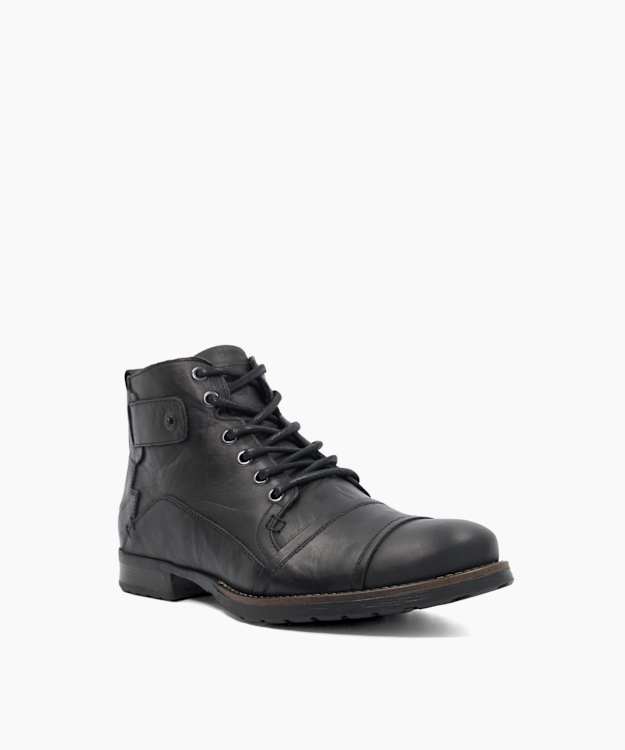 Simon Black - Wide Fit Leather Seam Detail Ankle Boots