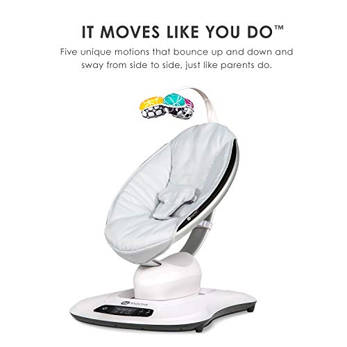 4moms庐 mamaRoo 4 Multi-MotionTM Baby Swing, Bluetooth Baby Rocker with 5 Unique Motions