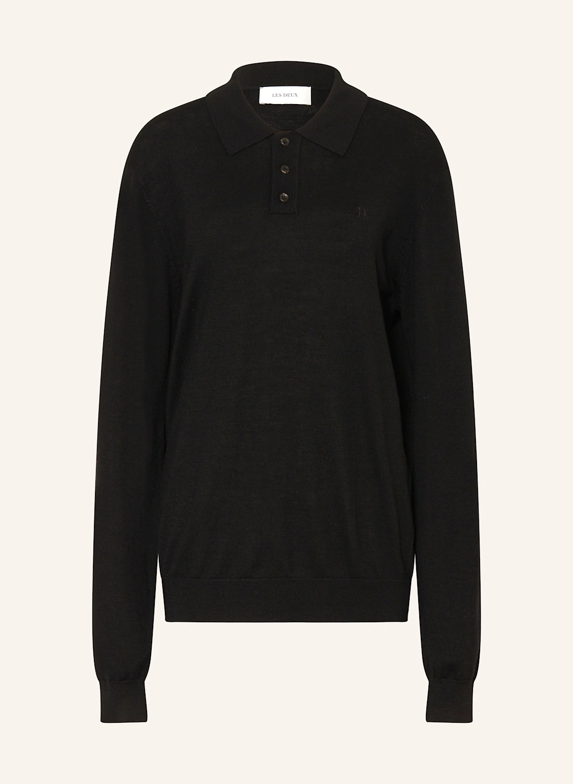 LES DEUX Strick-Poloshirt GREYSON aus Merinowolle