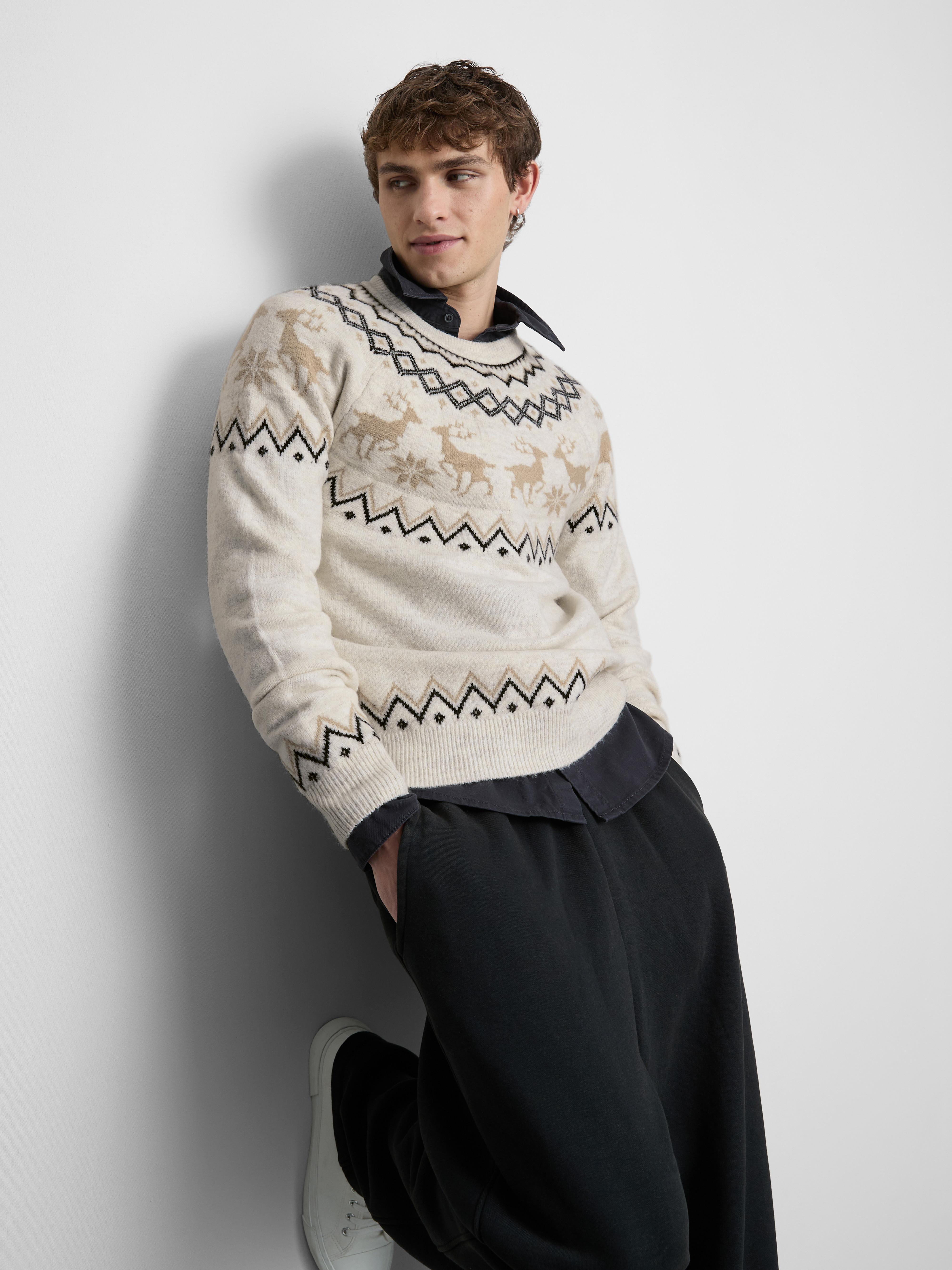 Men's Reindeer Fair Isle Family Christmas Sweater