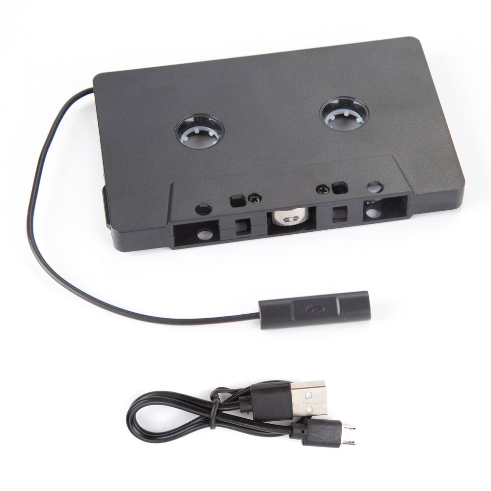 Bluehive Bluetooth Audio Cassette Adapter with Built-in Microphone, Black