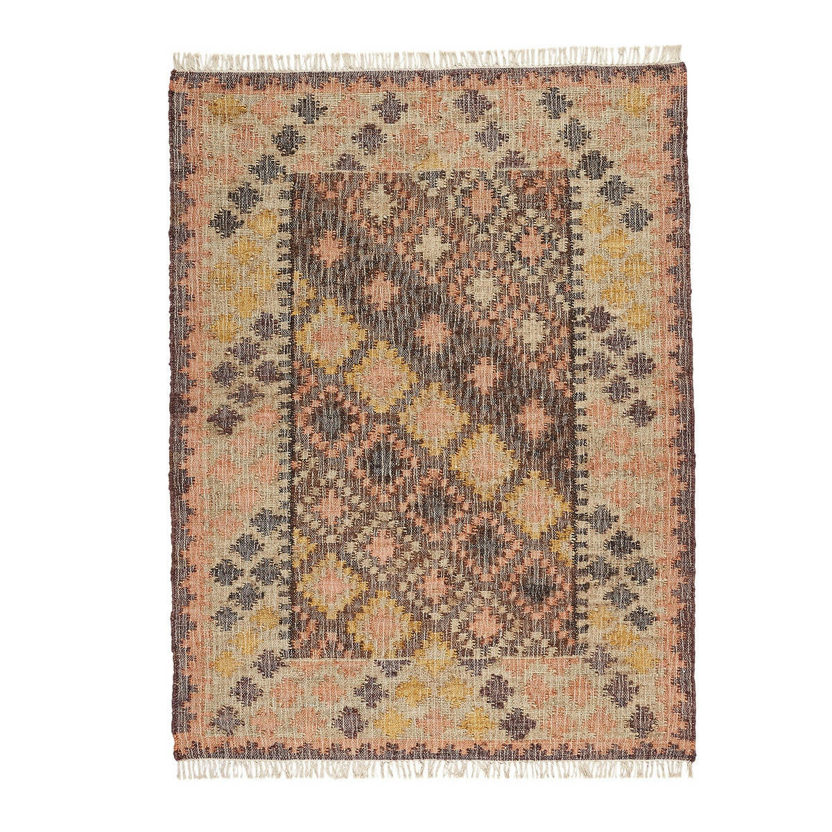 Tapis kilim jute et coton, Serena