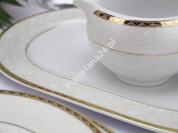 Serwis obiadowy na 12 osób (42 el.) Waza - Classic WA-99 Gold