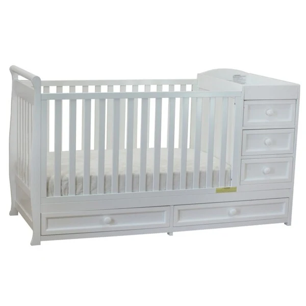 Mikaila Daphne 2-in-1 Crib and Changer White