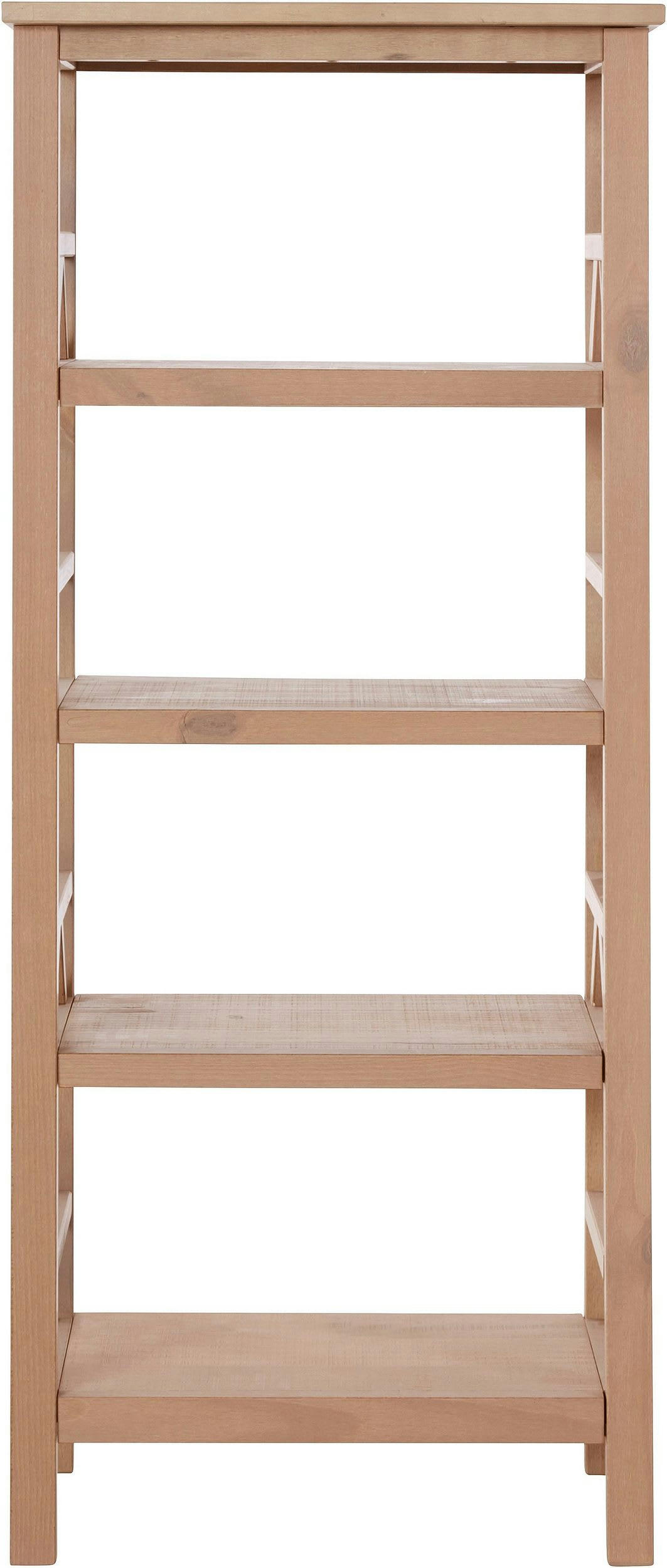 TITIAN - Bibliothèque 4 étagères gris