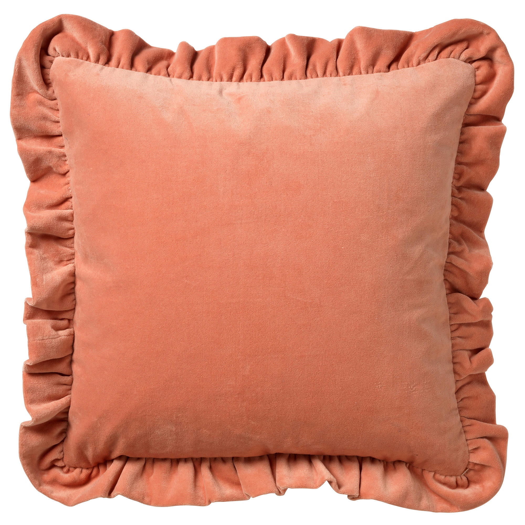 YARA - Coussin - rose en velours 45x45 cm uni