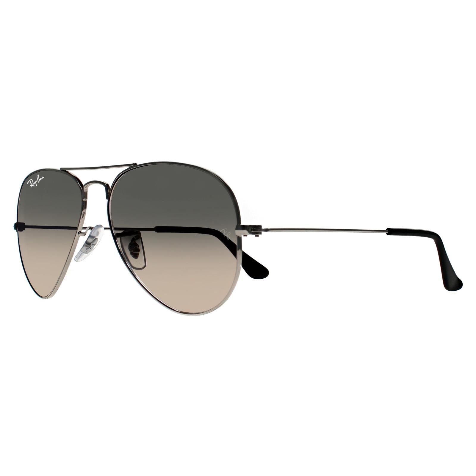 Ray-Ban Aviator Silver Grey Gradient Aviator 3025 Sunglasses