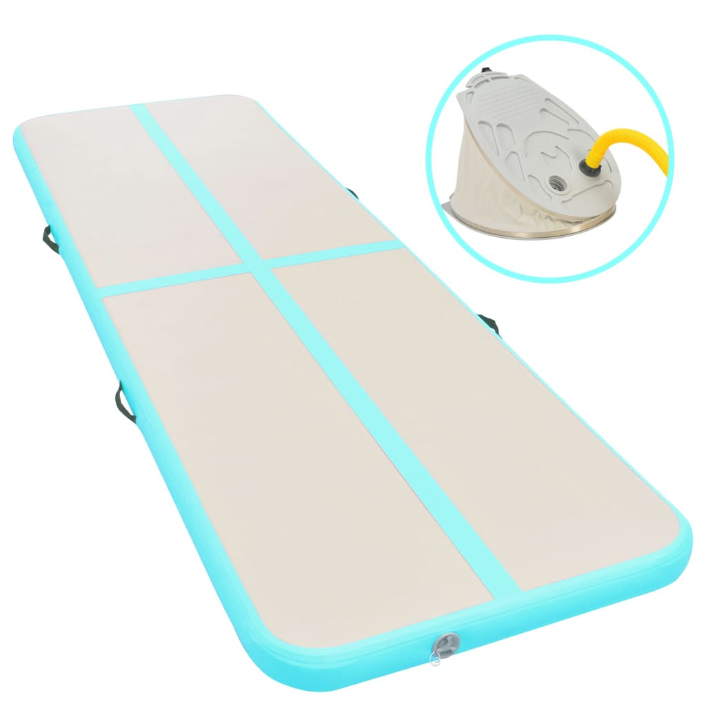 Mata gimnastyczna Zielony 600 x 100 x 10 cm PVC vidaXL