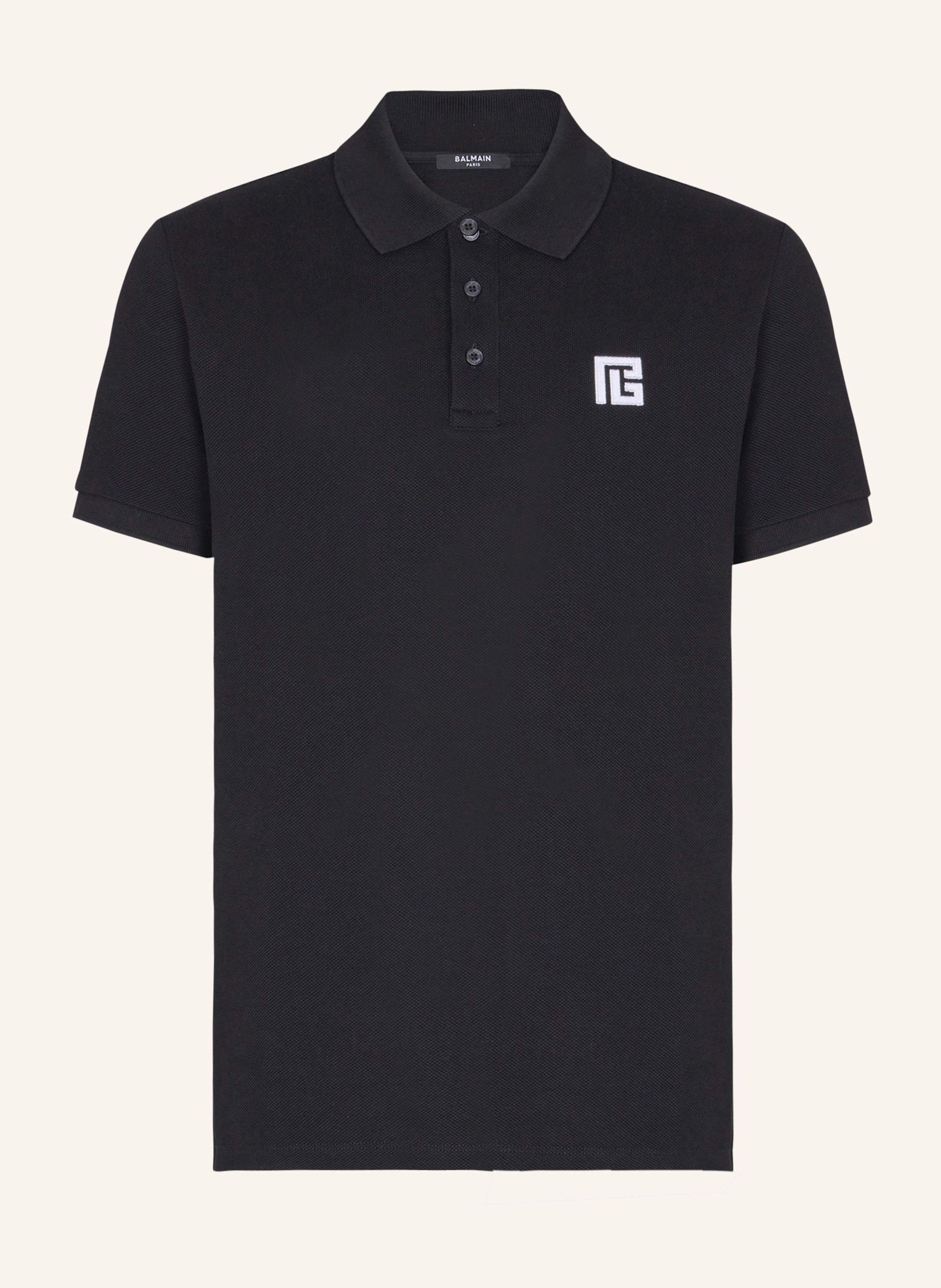 BALMAIN Besticktes Poloshirt aus Baumwolle