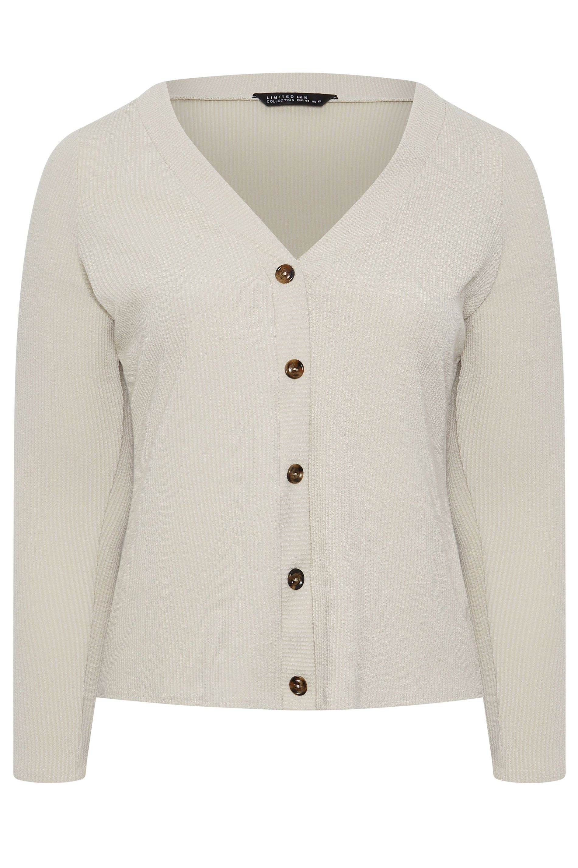 Yours Ribbed Button Cardigan