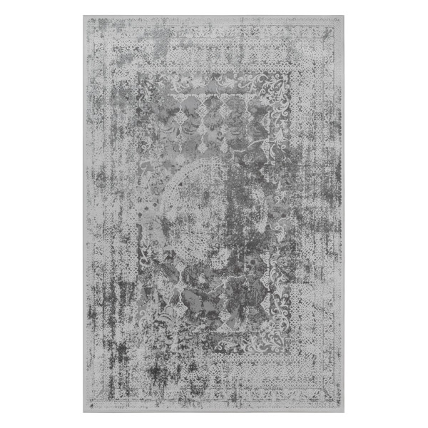 Dywan AKRYL VALENCIA 2328 ORNAMENT ciemnoszary / kość 80x150 cm