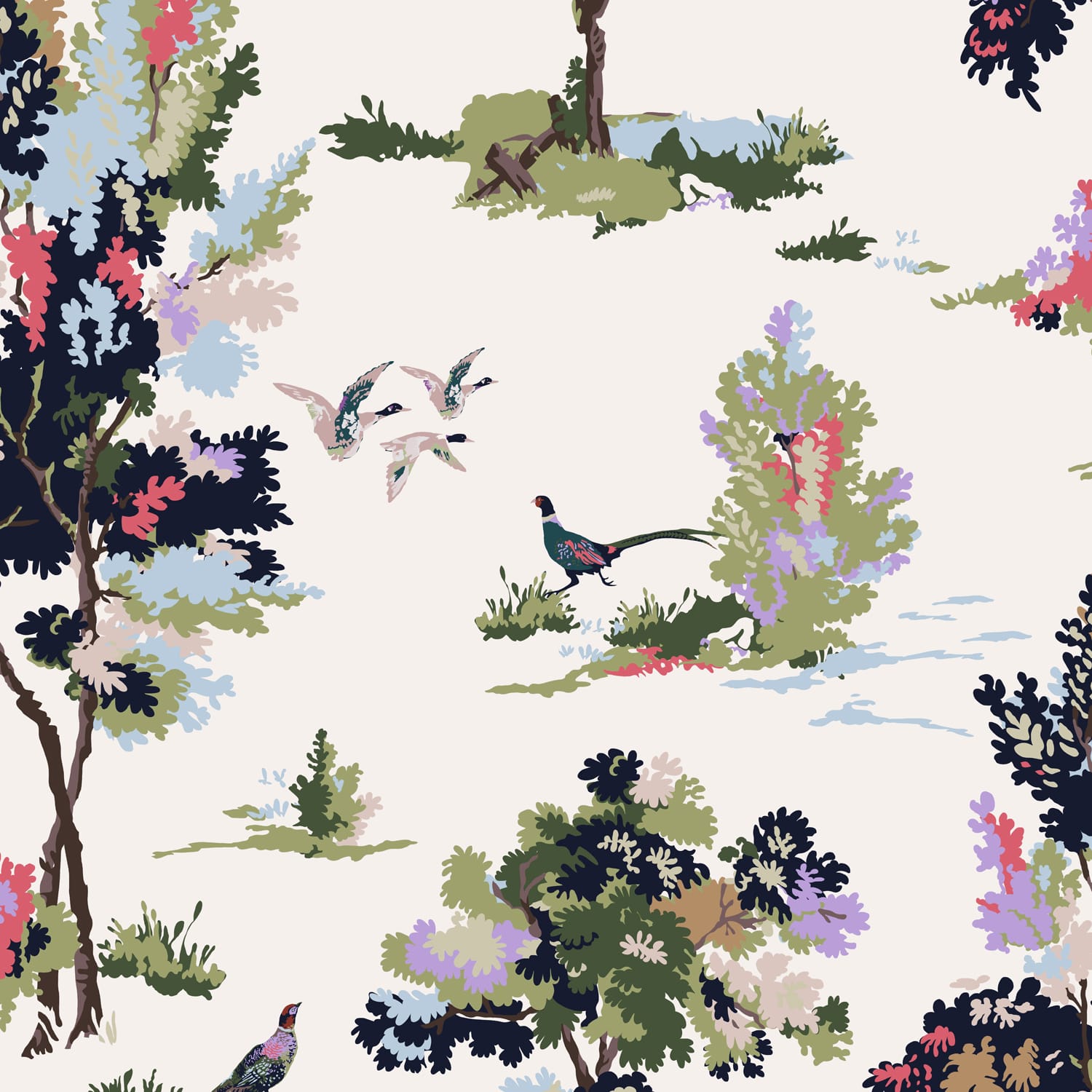 Joules Vliesbehang - Woodland Scene Dawn - 10mx52cm