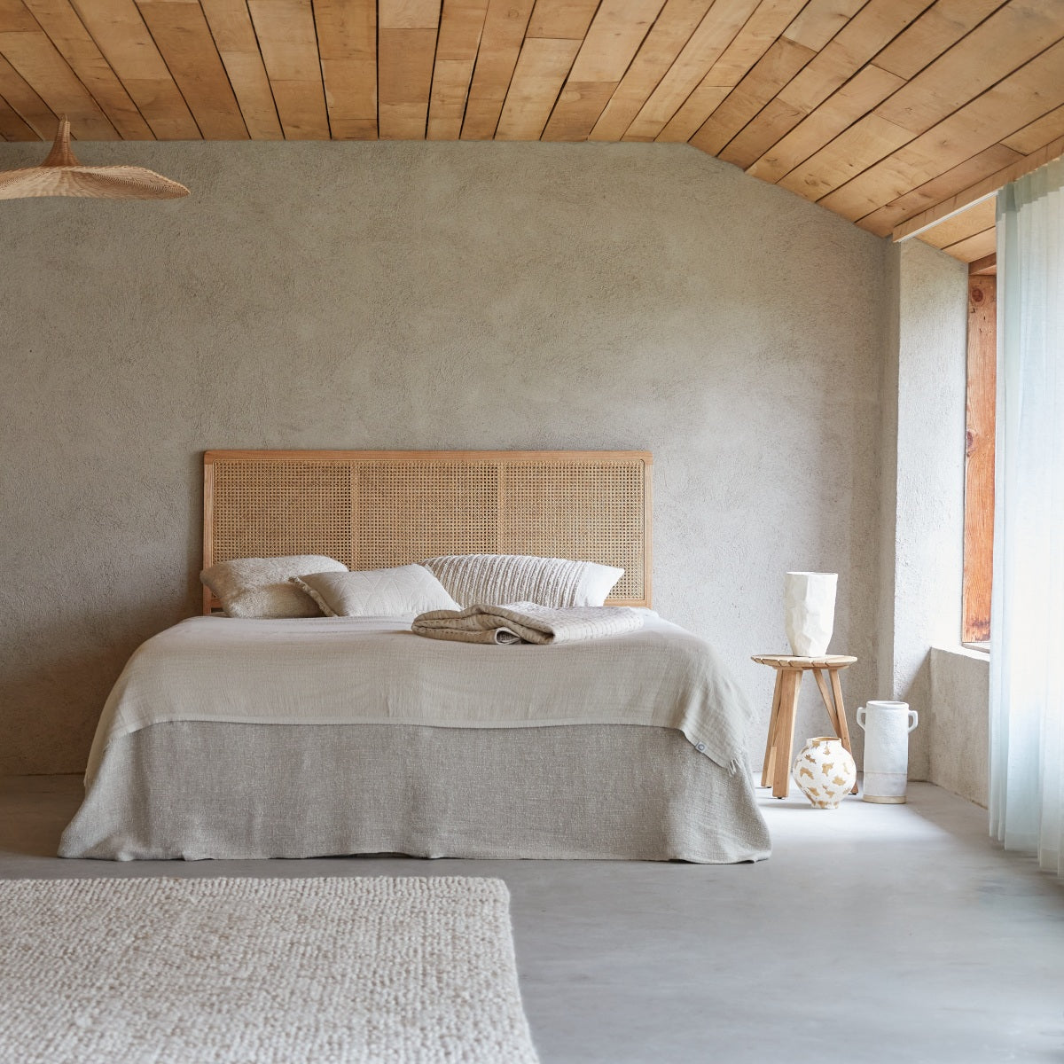 Tikamoon - Hoofdbord van rotanstengels 180 Adèle