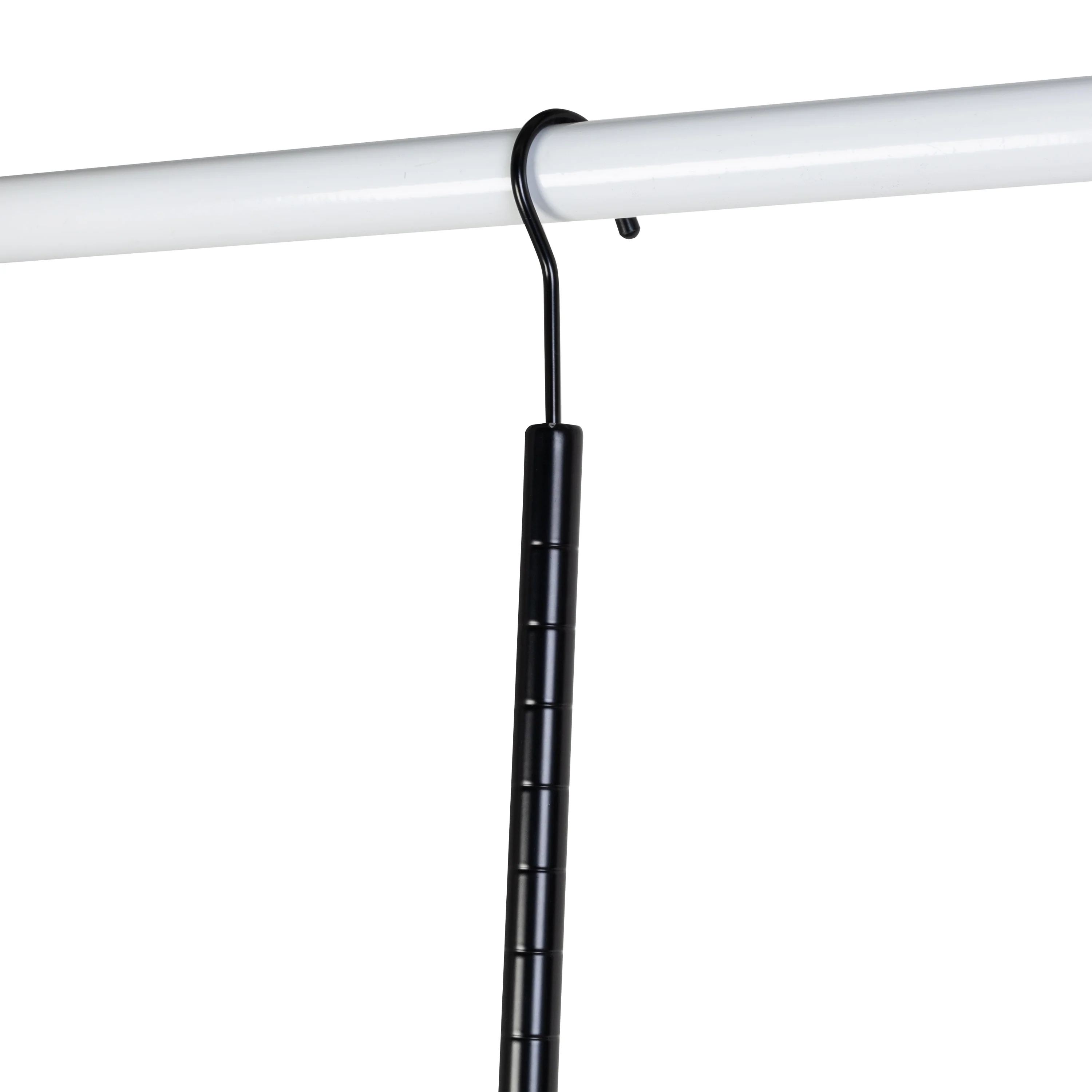 Honey-Can-Do Black Steel Hanging Closet Rod for Additional Clothes Storage