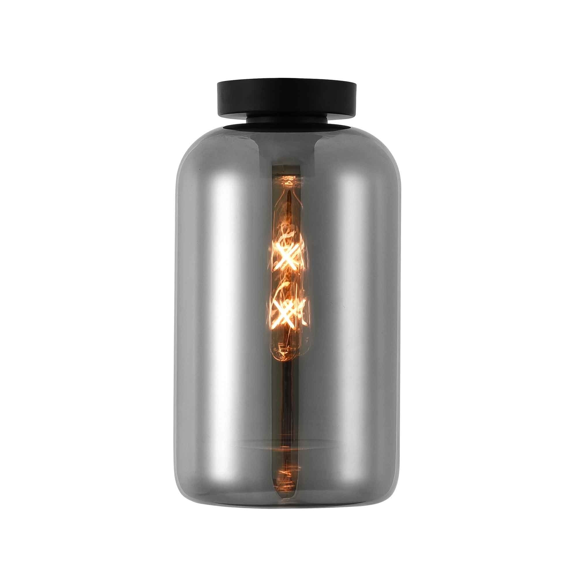 Artdelight plafondlamp Botany - 1 lichts - 18 x 33  cm - zwart
