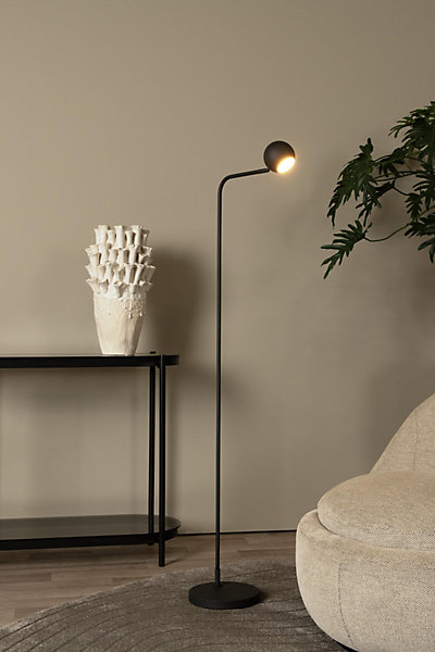 Lampadaire COMET en métal avec LED intégré - Noir - Lucide
