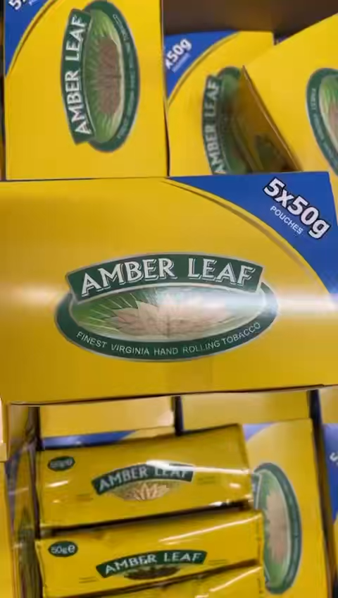Amber Leaf Yellow Hand Rolling Tobacco (Original) 50Gx5 Packs