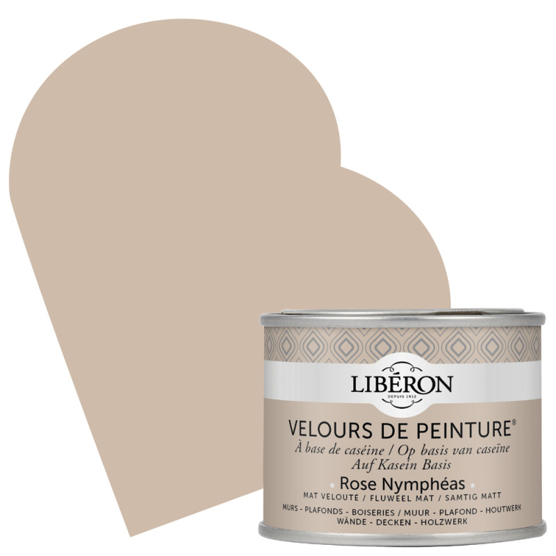 Peinture pour murs Velours de Peinture rose nymphéas mat 0,125 L LIBERON
