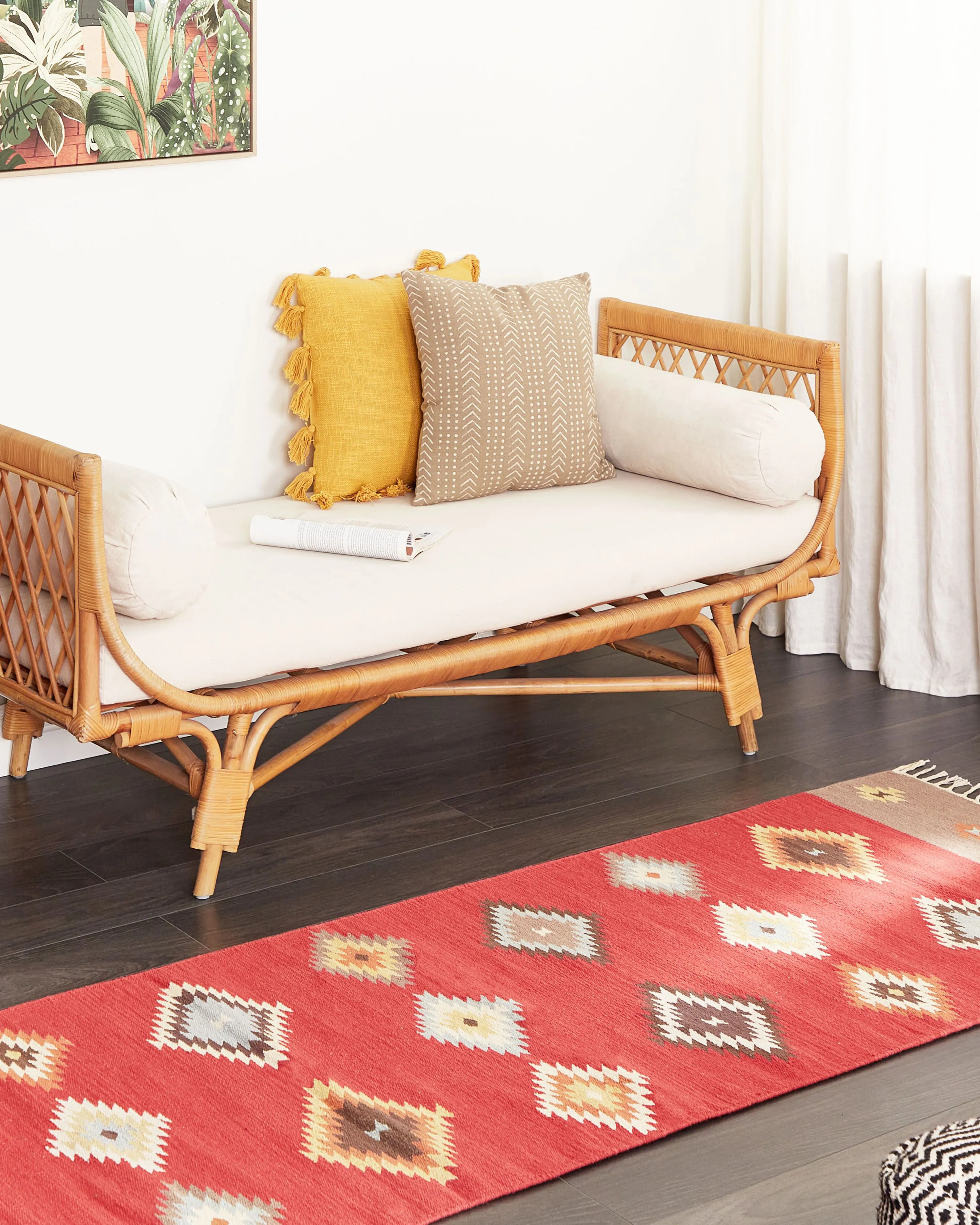 Rug LORUT Multicolour 80 x 300 cm Cotton Kilim