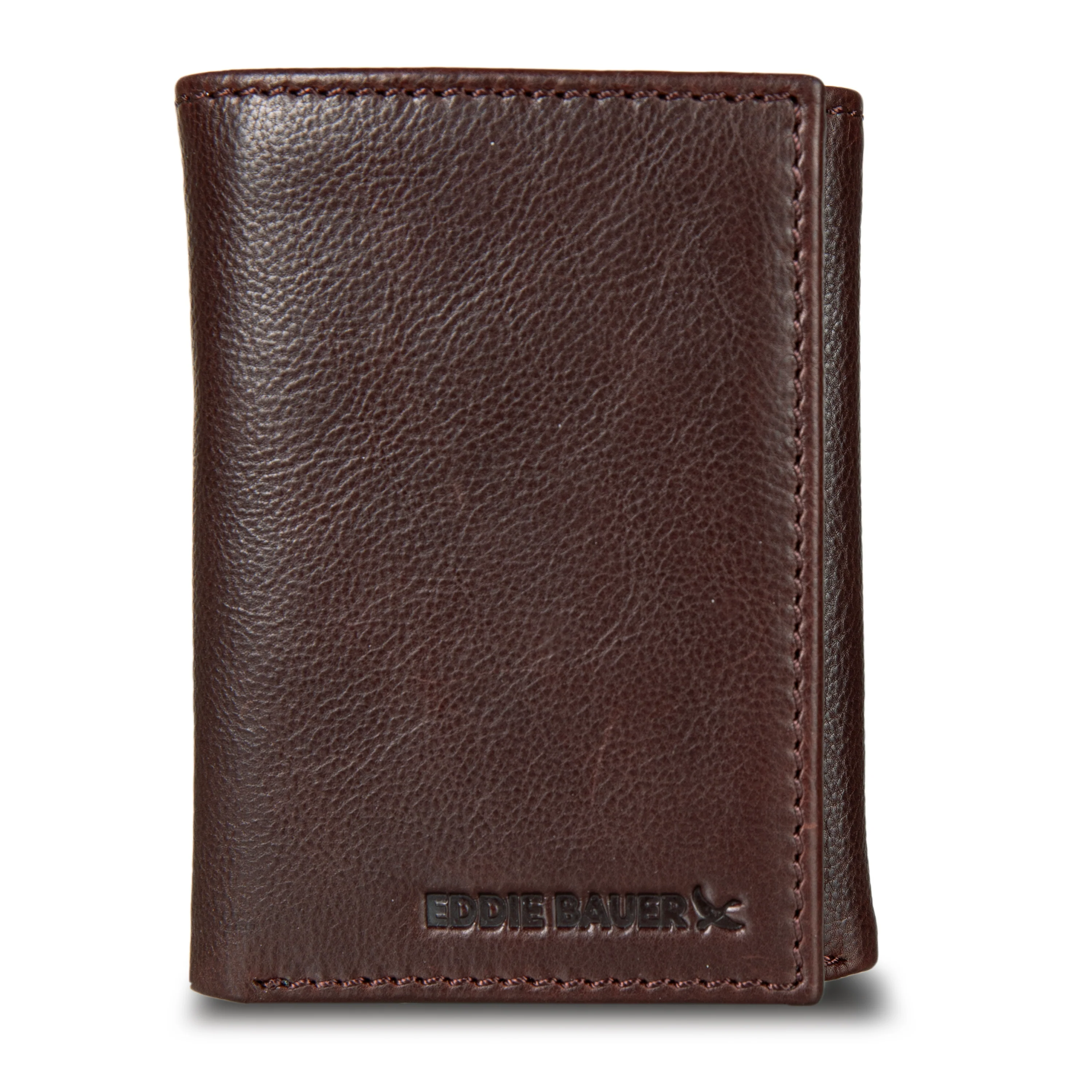 EB Signature Logo Leather Trifold Wallet