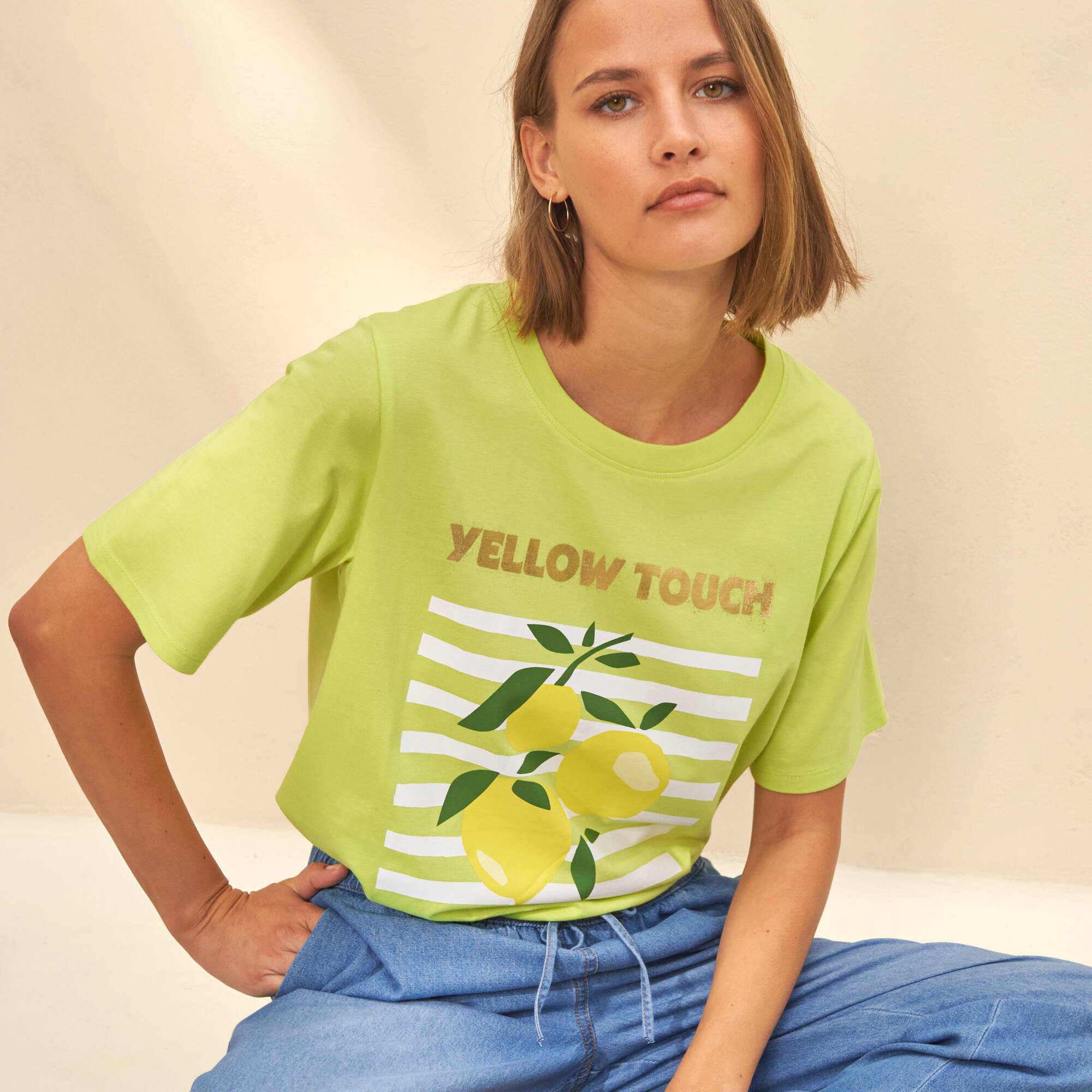 T-shirt imprimé, volume loose