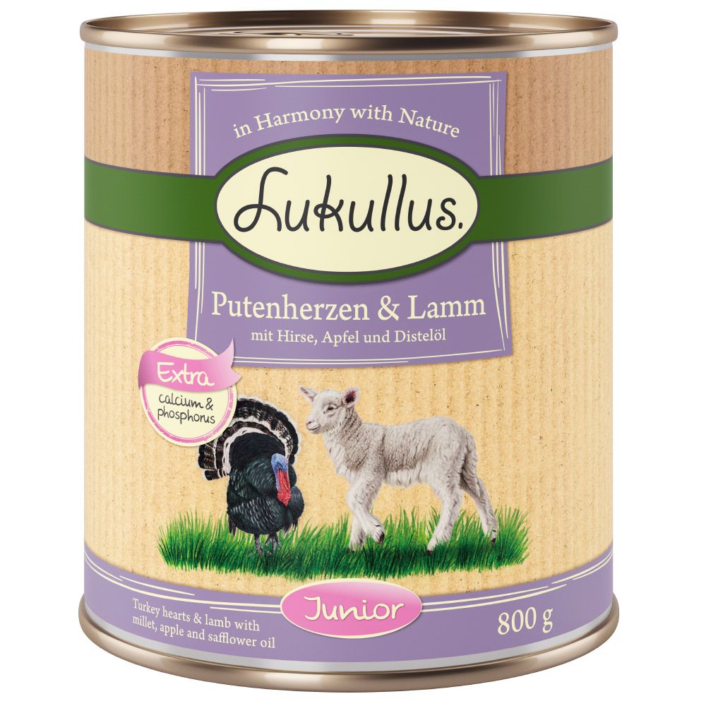 Lukullus Junior Turkey Hearts & Lamb