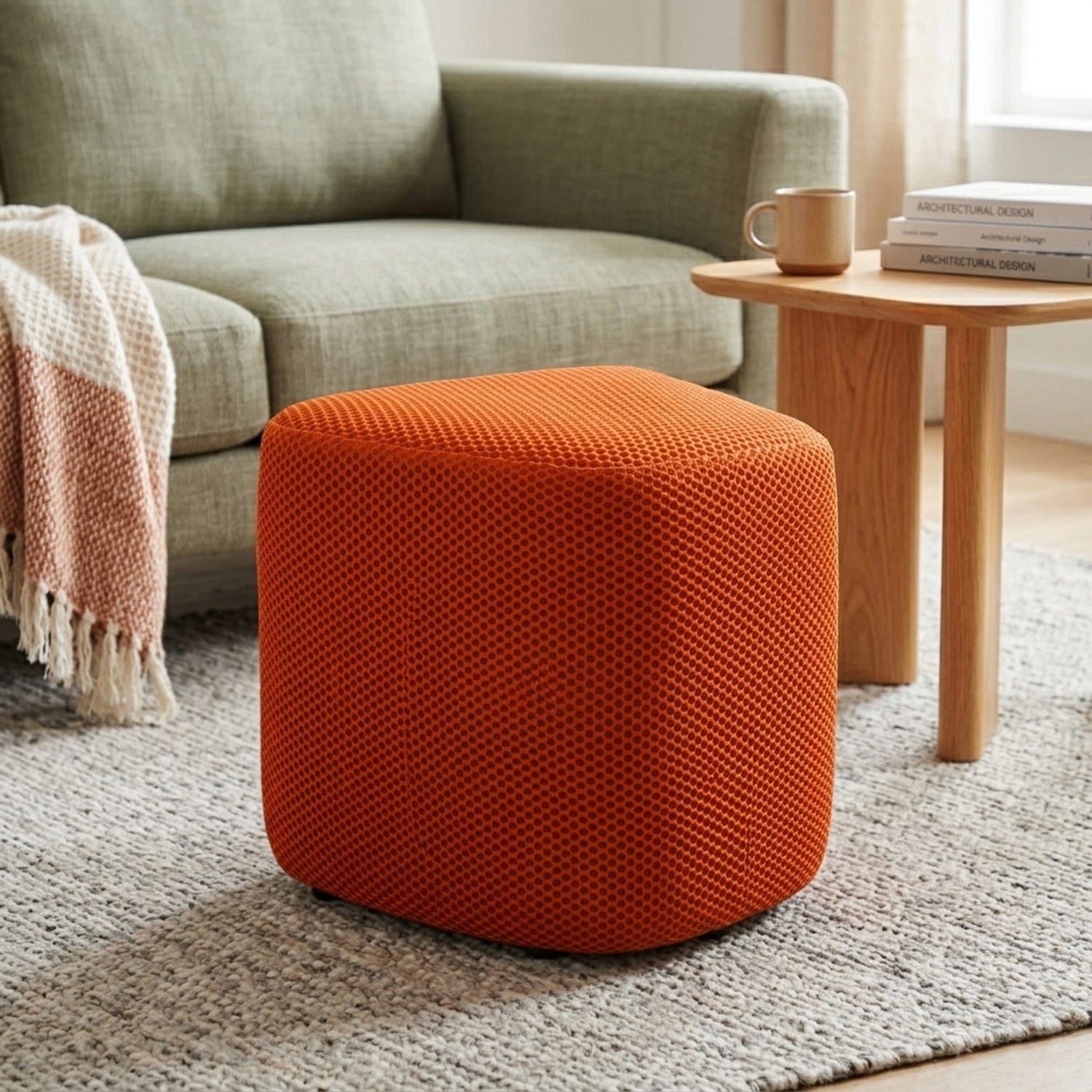 Pouf Trapezio arancione 36 cm