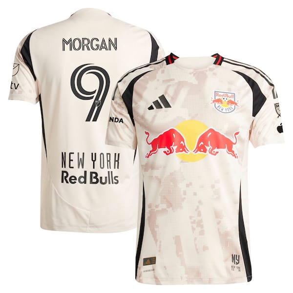 Lewis Morgan New York Red Bulls adidas 2025 Stone Kit Authentic Player Jersey - Tan