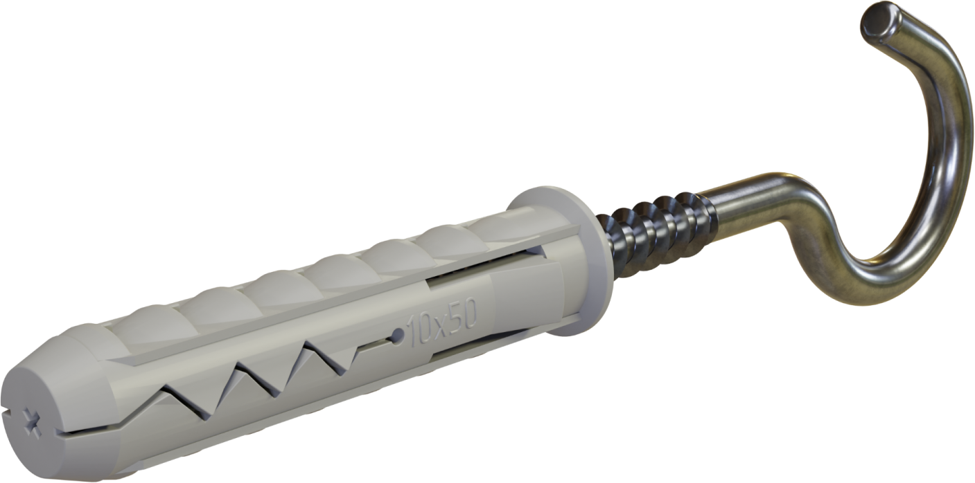 Kołek rozporowy z hakiem sufitowym KHS koszulka: ø6x30mm , hak: ø4x35mm STALCO KHS - 6