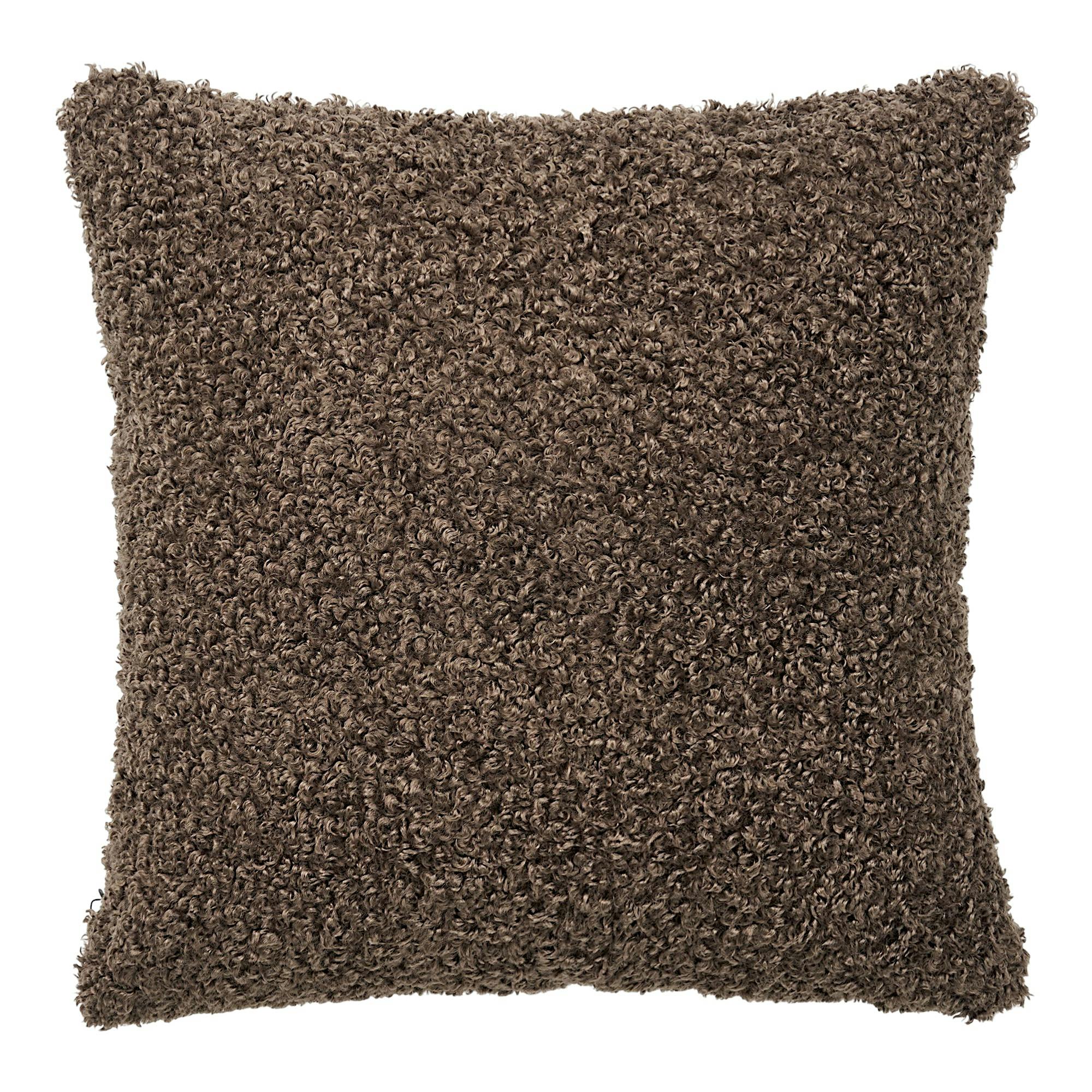 Coussin en bouclette gris foncé BRUGES