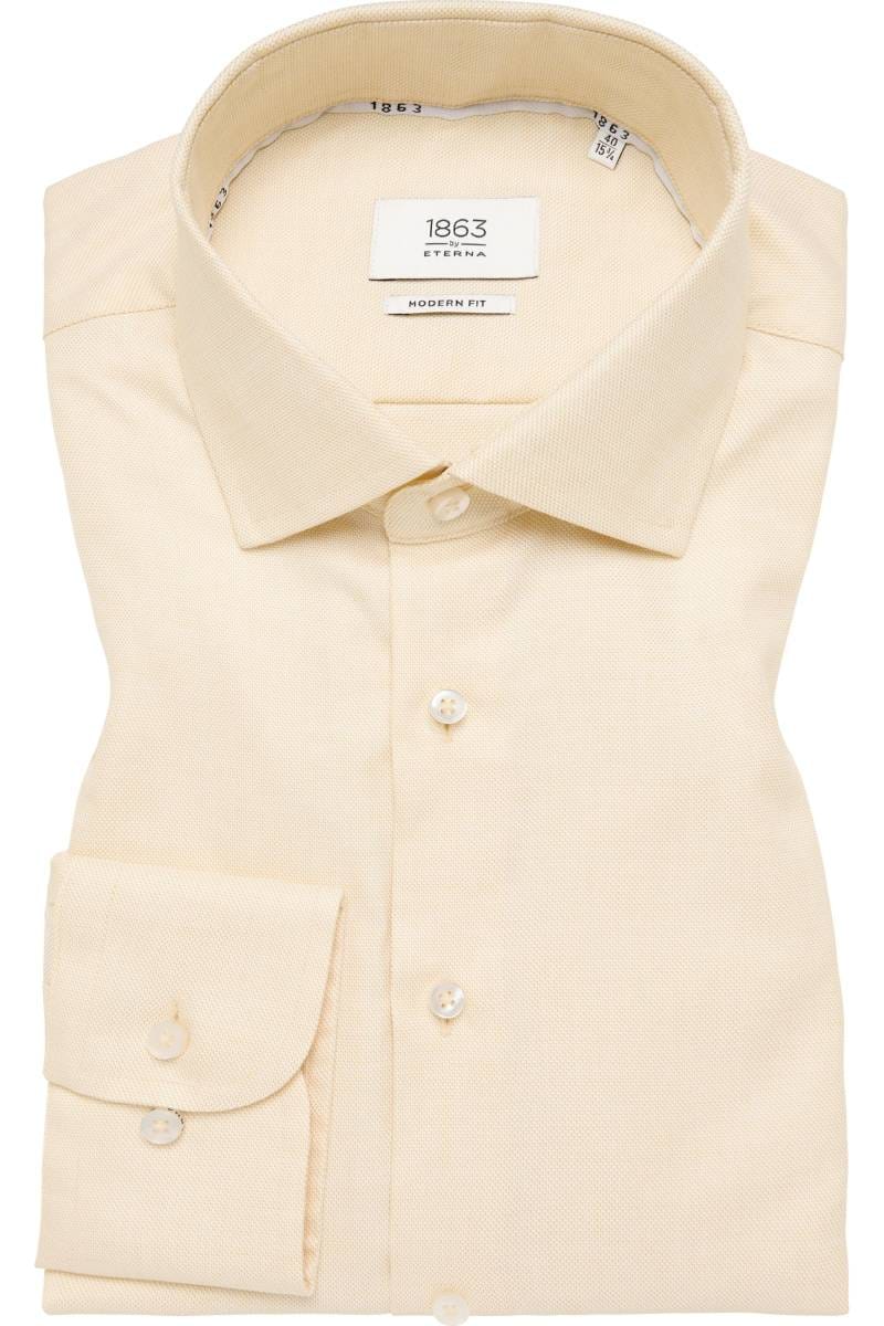 ETERNA 1863 Modern Fit Hemd gelb, Strukturiert