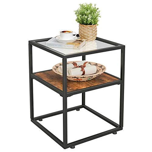 Table d'appoint verre industriel