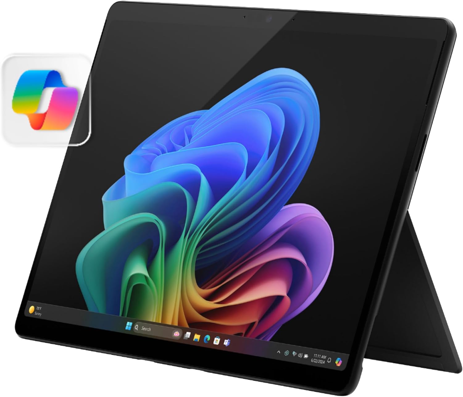 Microsoft Surface Pro 2-in-1 Laptop/Tablet (2024)  Windows 11 Copilot+ PC  13 Touchscreen OLED Display  Snapdragon X Elite (12 Core)  16GB RAM  256GB Storage  Black  Amazon Exclusive