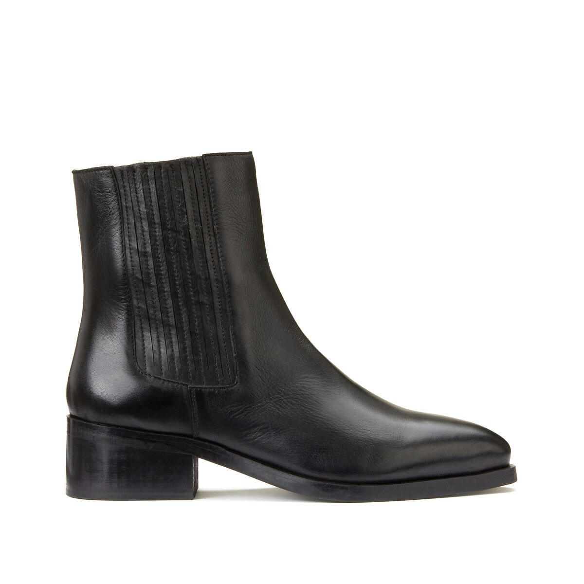 Boots élastiquées en cuir