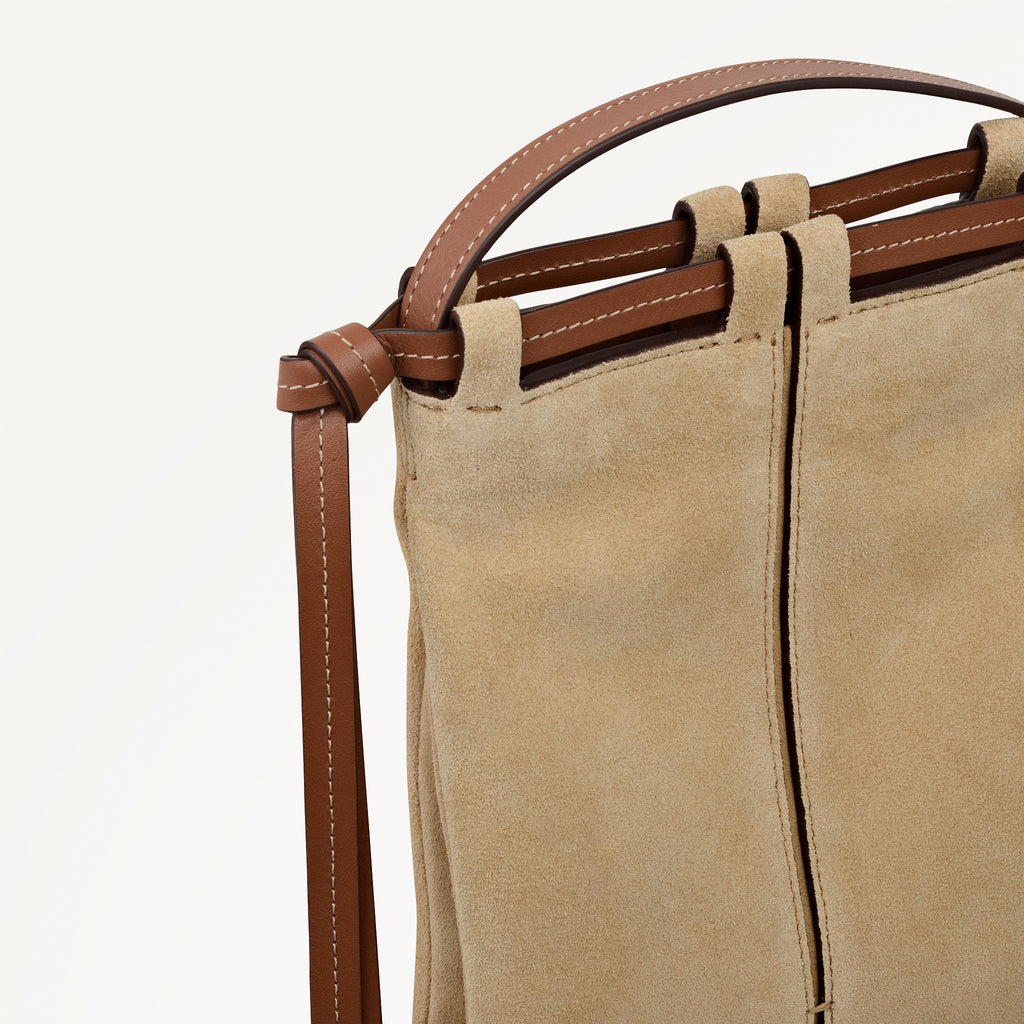 The Connaught - Suede - Small Open Top Cross Body