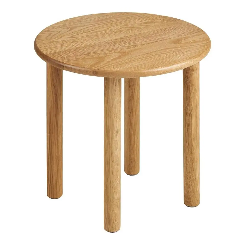 Hioshop Iselin salontafel bijzettafel &Oslash;40cm eiken