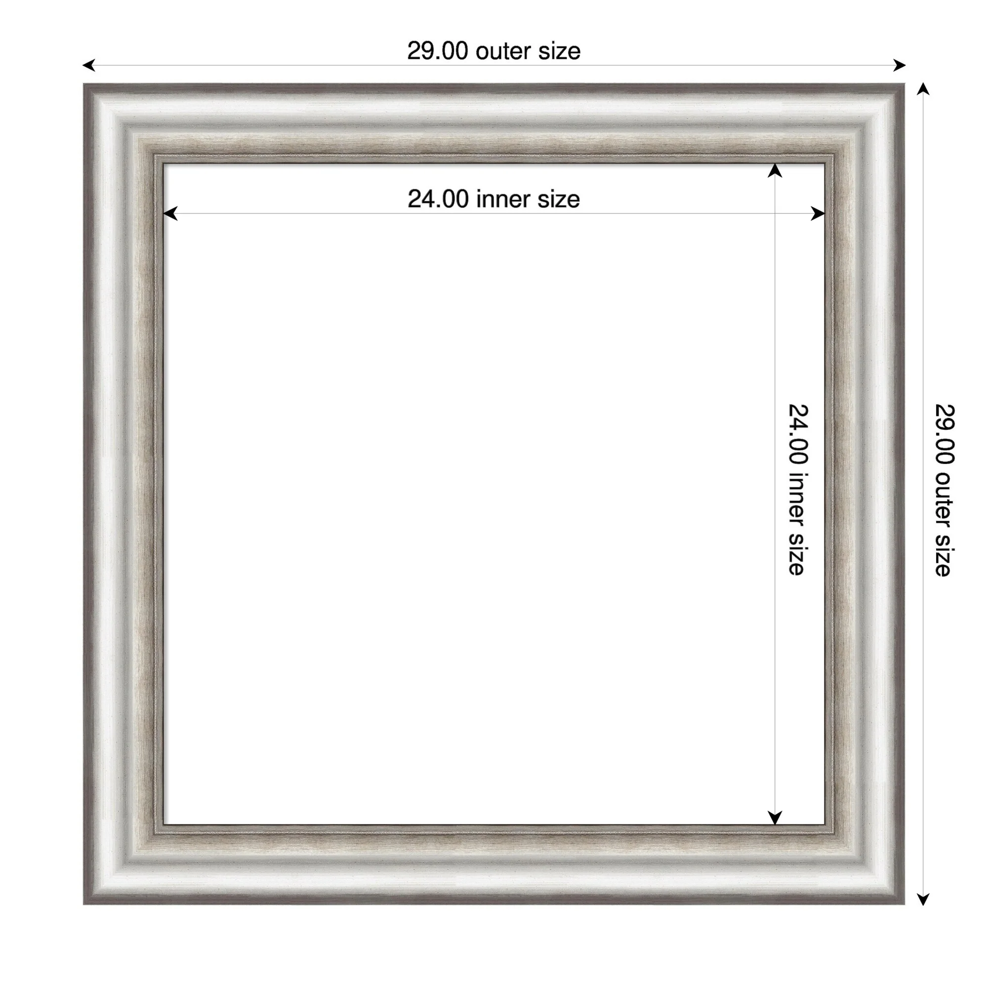 Amanti Art Salon Silver Framed Dry Erase Magnetic Board