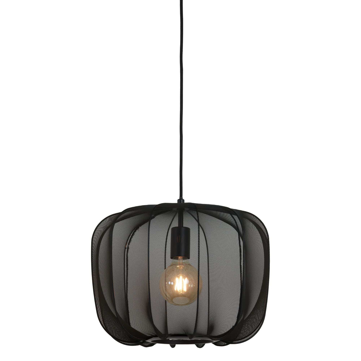 Light & Living hanglamp Plumeria - zwart - Ø40cm