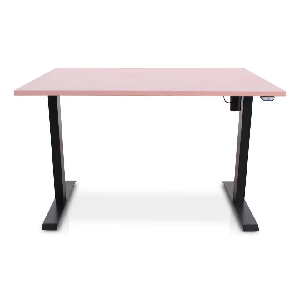 MRC EASY Zit-Sta Bureau �?Elektrisch Verstelbaar �?120x80 cm �?Blad Dusty Rose