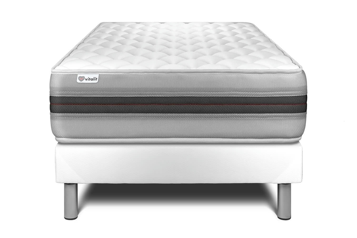 VITALMEMO BACK - Ensemble Mousse  à mémoire de forme 90x200cm kit Blanc