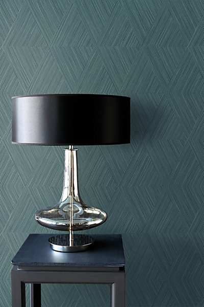 Origin Wallcoverings papier peint graphique 3D bleu canard 50 x 900 cm