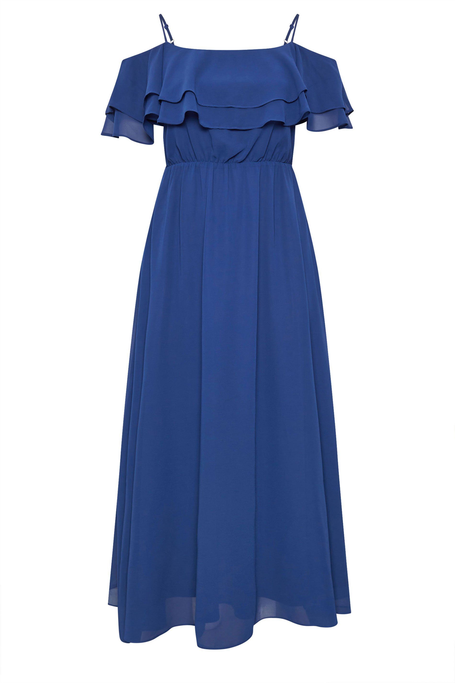 Yours Frill Cold Shoulder Maxi Dress