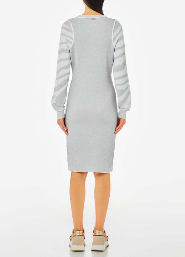 Abito animalier in maglia