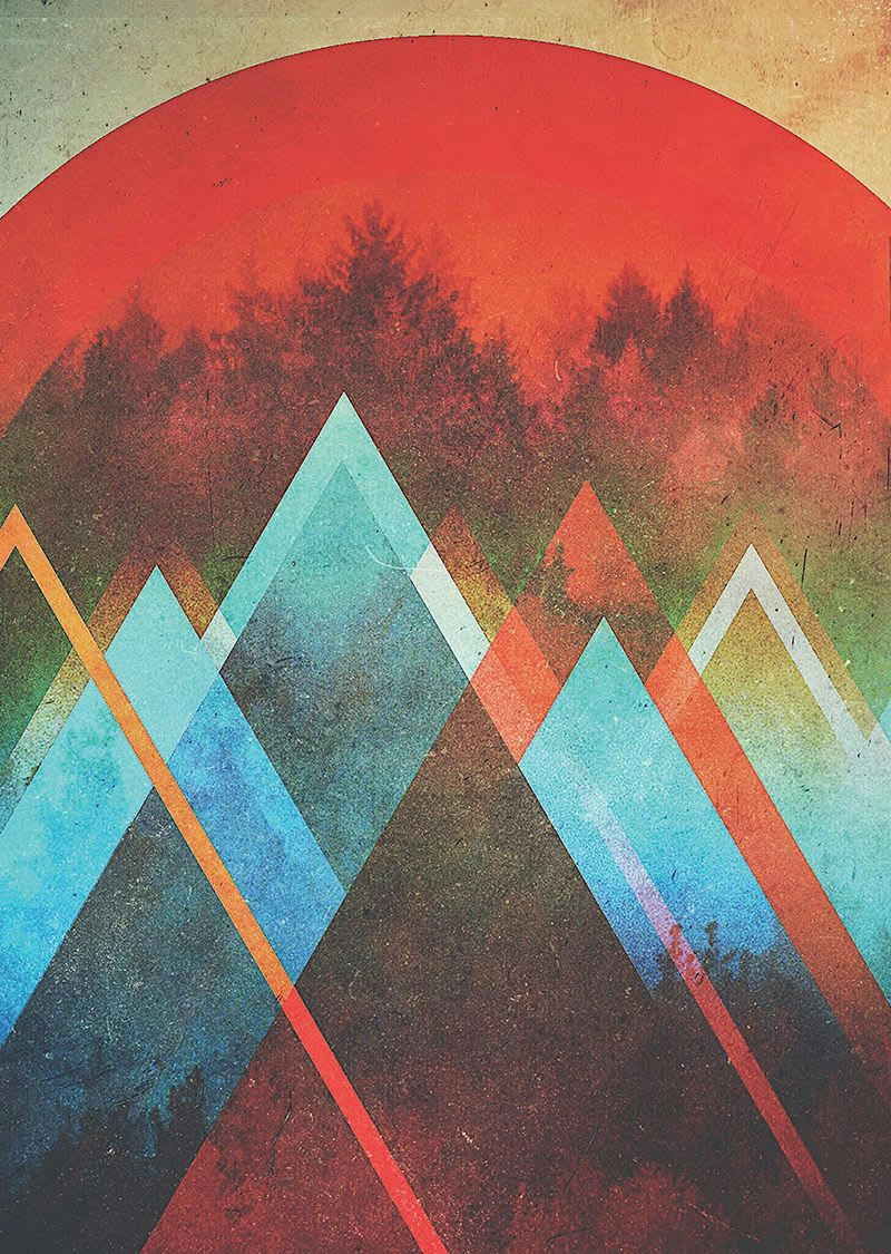 SCIFI ESPACE - Tableau métal fractions B22 32x45