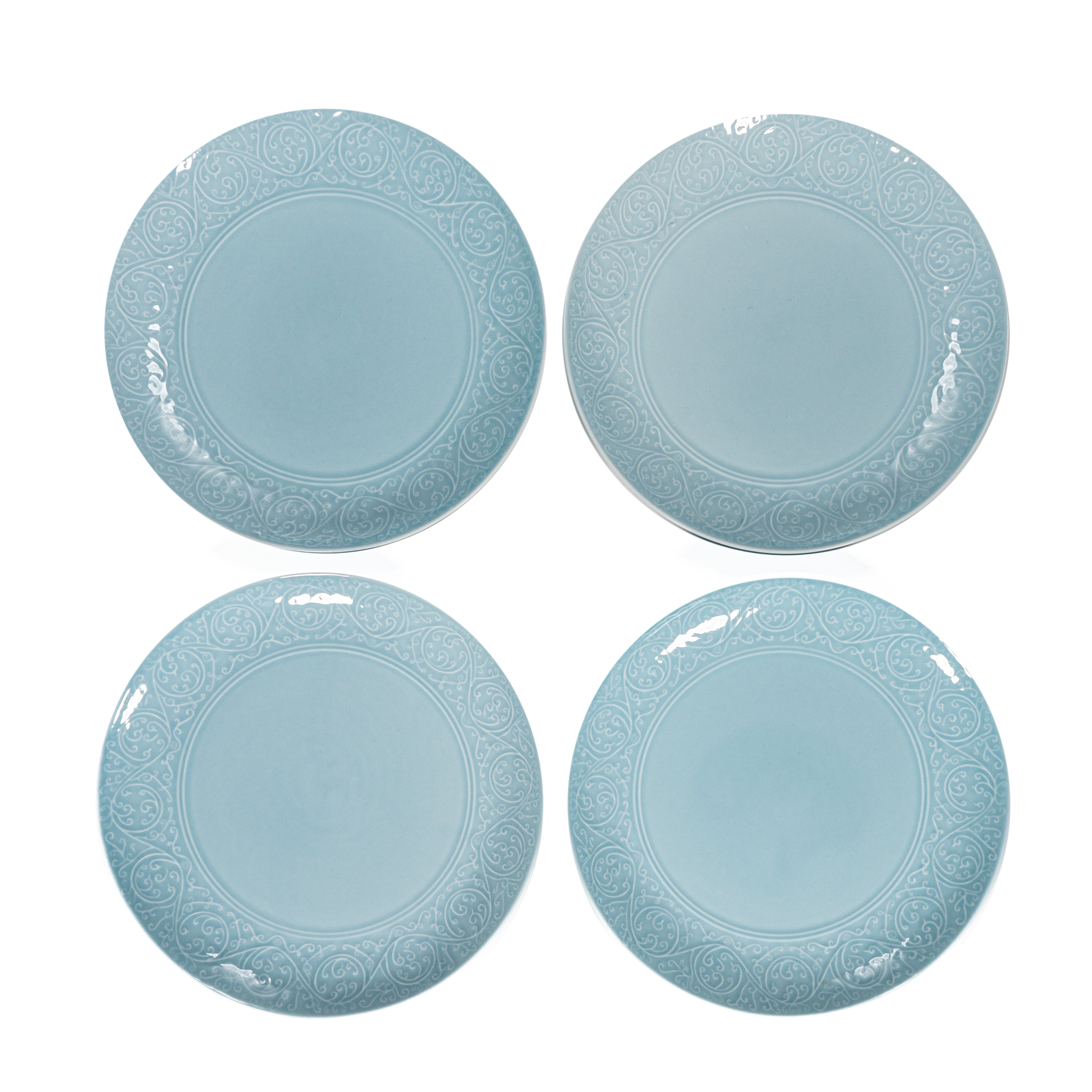 Lace Porcelain Salad Plates, Set of 4