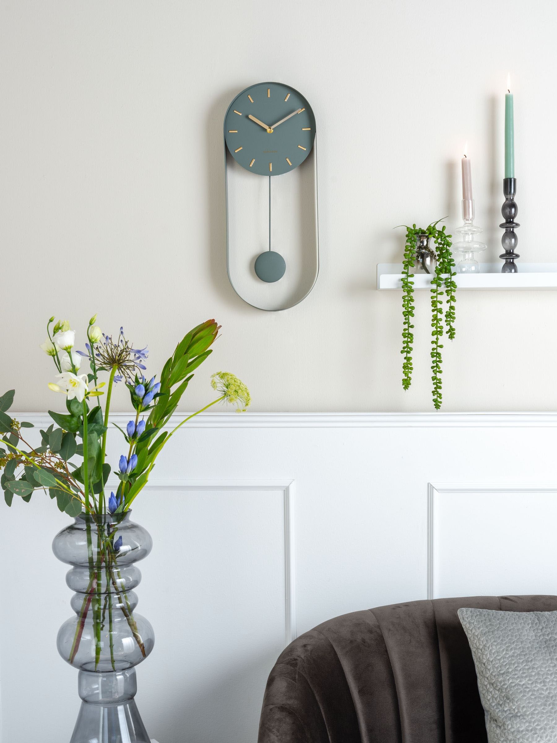 Green Charm Pendulum Wall Clock